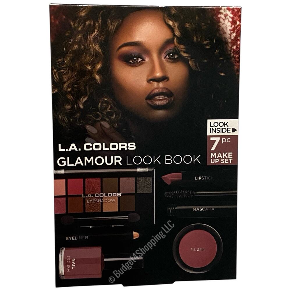 L.A. Colors 7 Pieces Glamour Look Book Makeup Set, Glam Queen